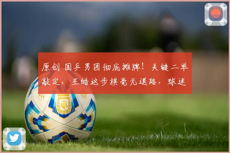 原创 国乒男团彻底摊牌！关键二单敲定，王皓这步棋毫无退路，球迷直呼终于稳了